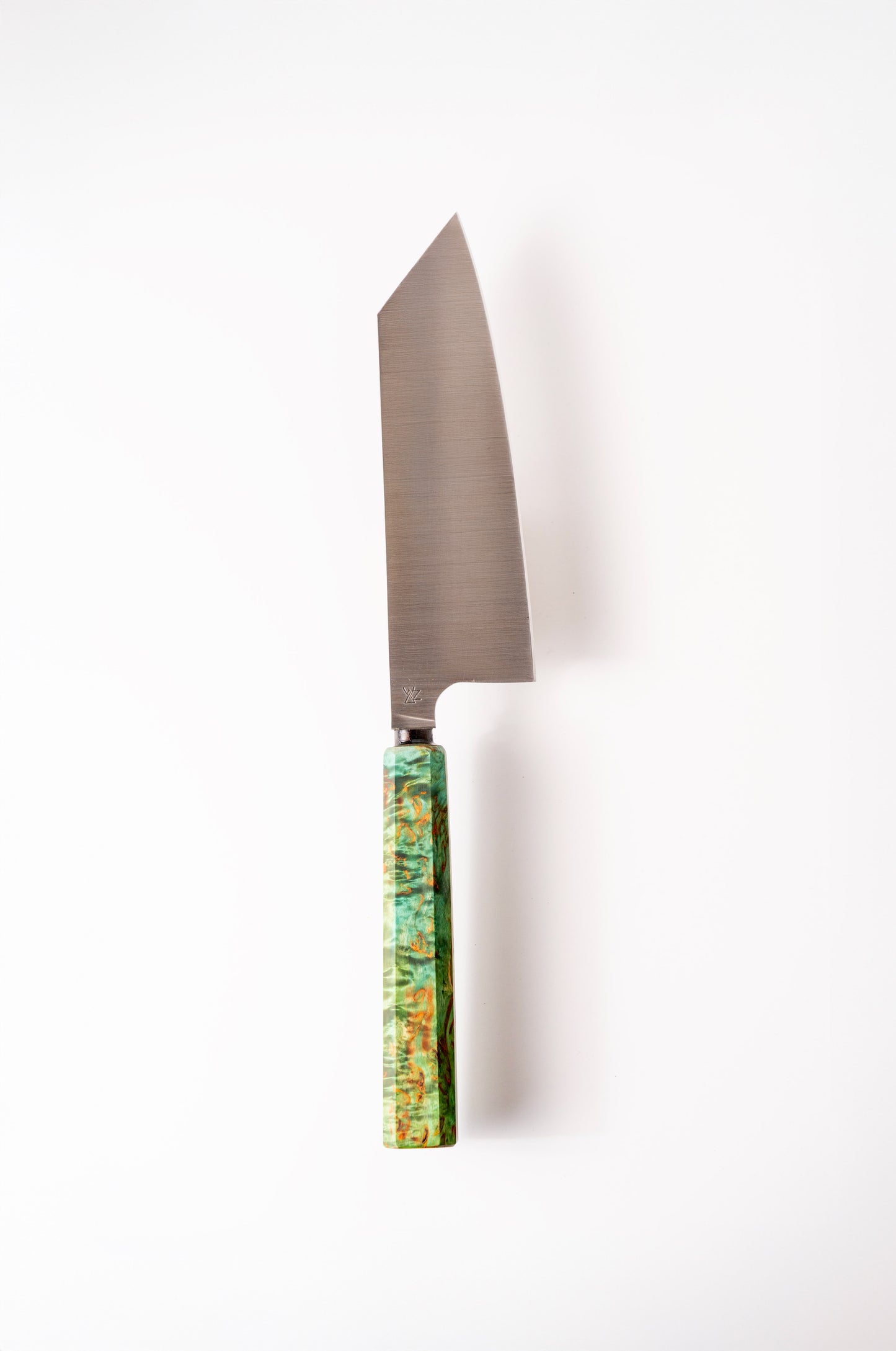 6" Bunka Chef's Knife | Stabilized Karelian Birch handle - Green