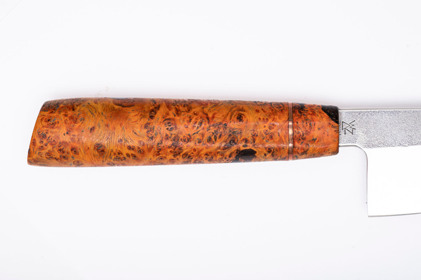 4" Mini Chef's Knife / Orange Stabilized Burl Handle