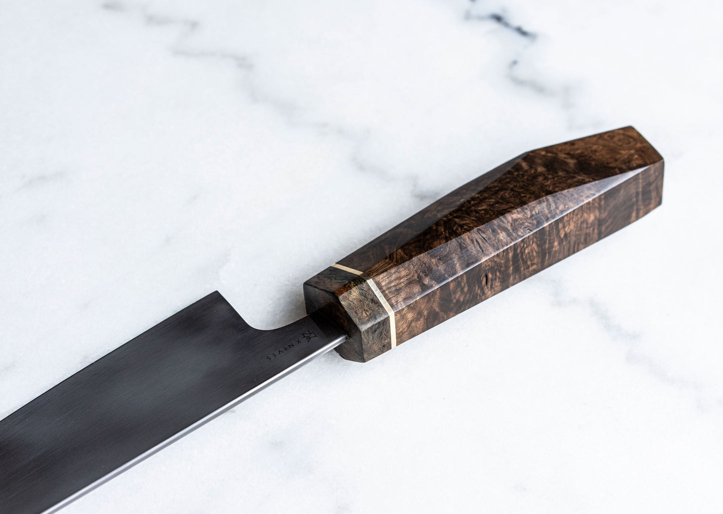 8" Custom Chefs Knife & Walnut Burl handle