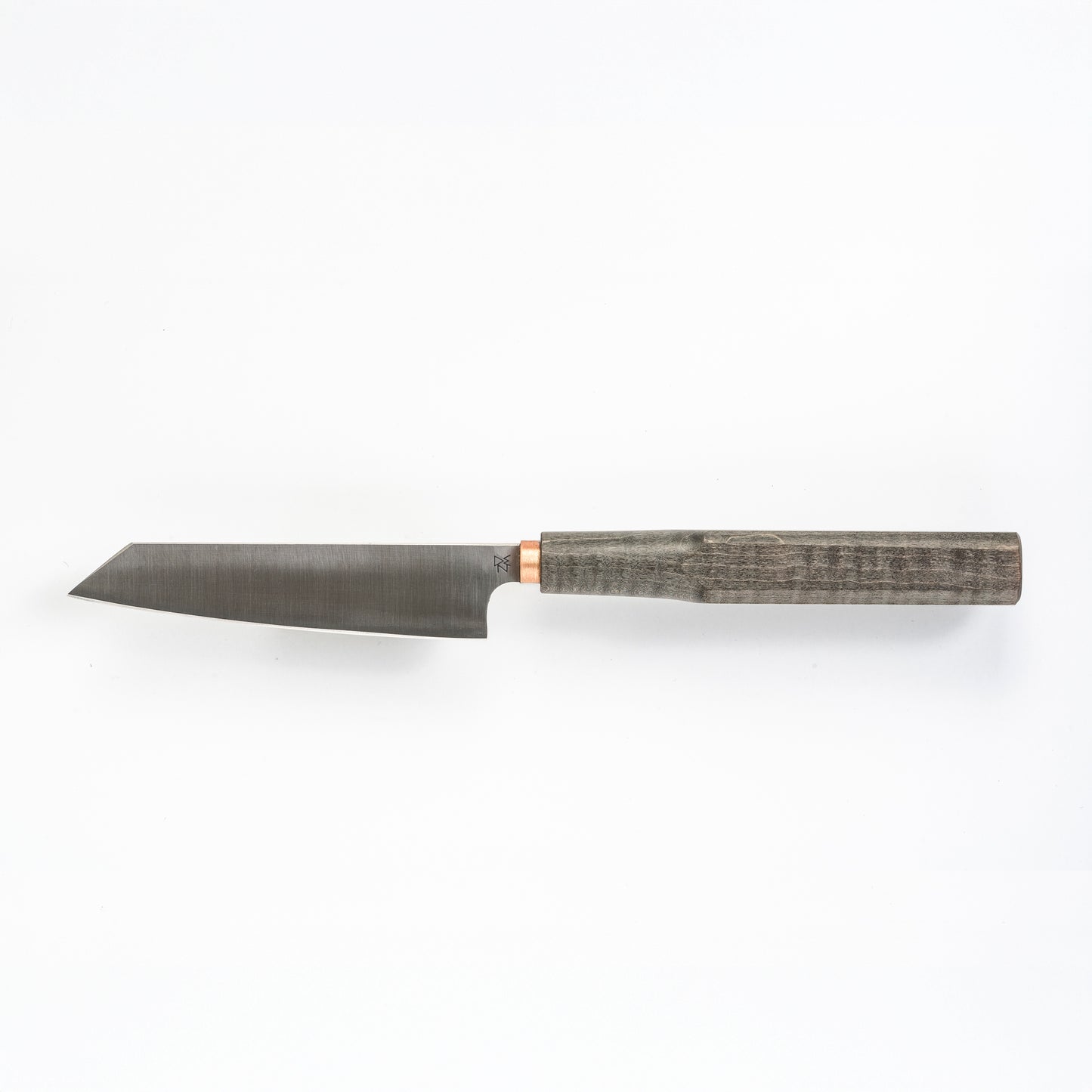 5" Kiritsuke Chef's Knife | Stabilized Curly Maple - Grey