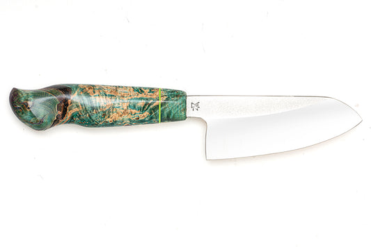 4" Mini Chef's Knife w/ Maple Burl Handle