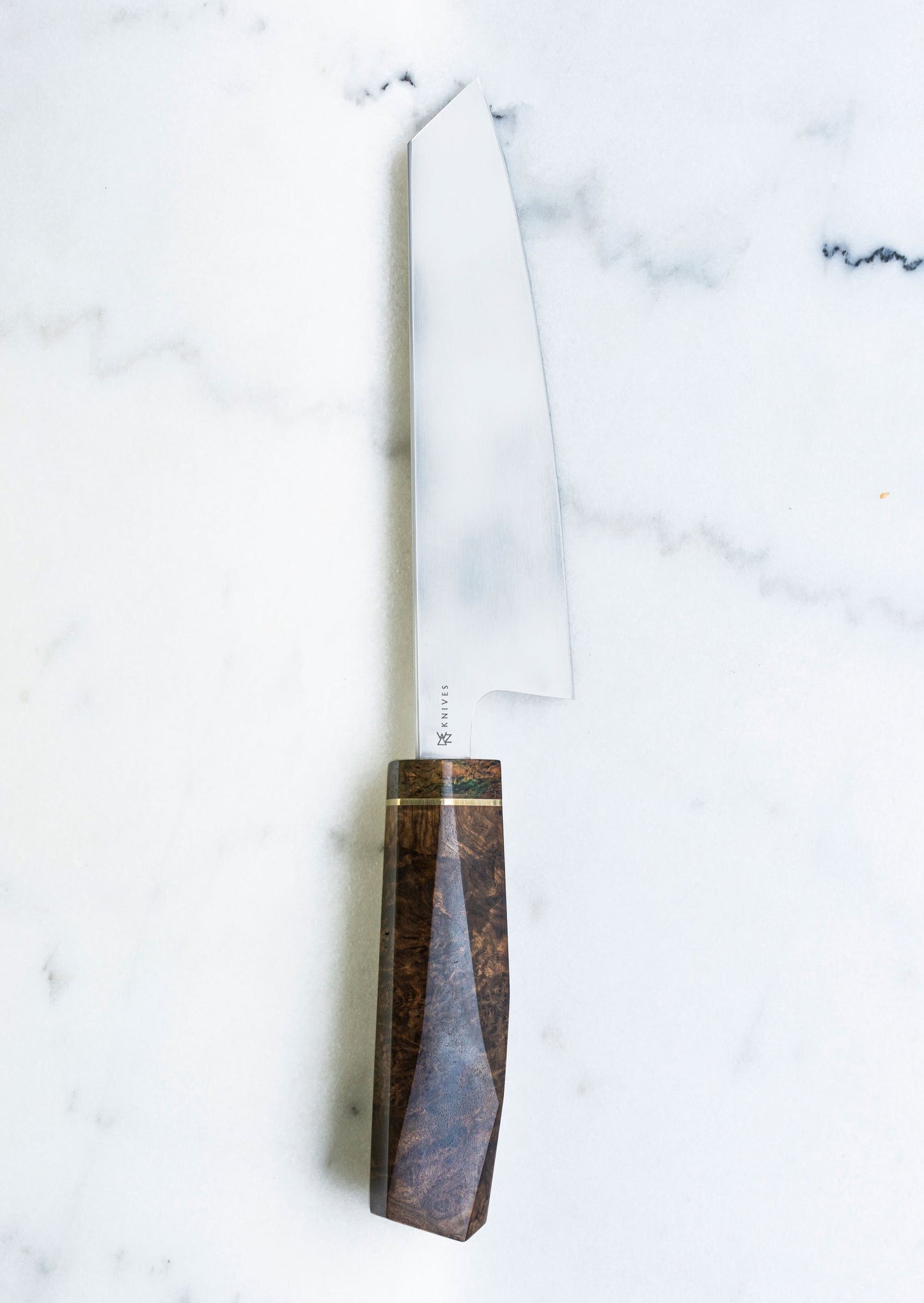 8" Custom Chefs Knife & Walnut Burl handle